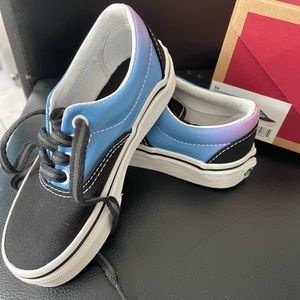Vans toddler size 11 blue black and purple